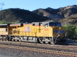 UP 7426 pulls the Cajon Pass heading up the hill to Yermo, Ca for a crewchange